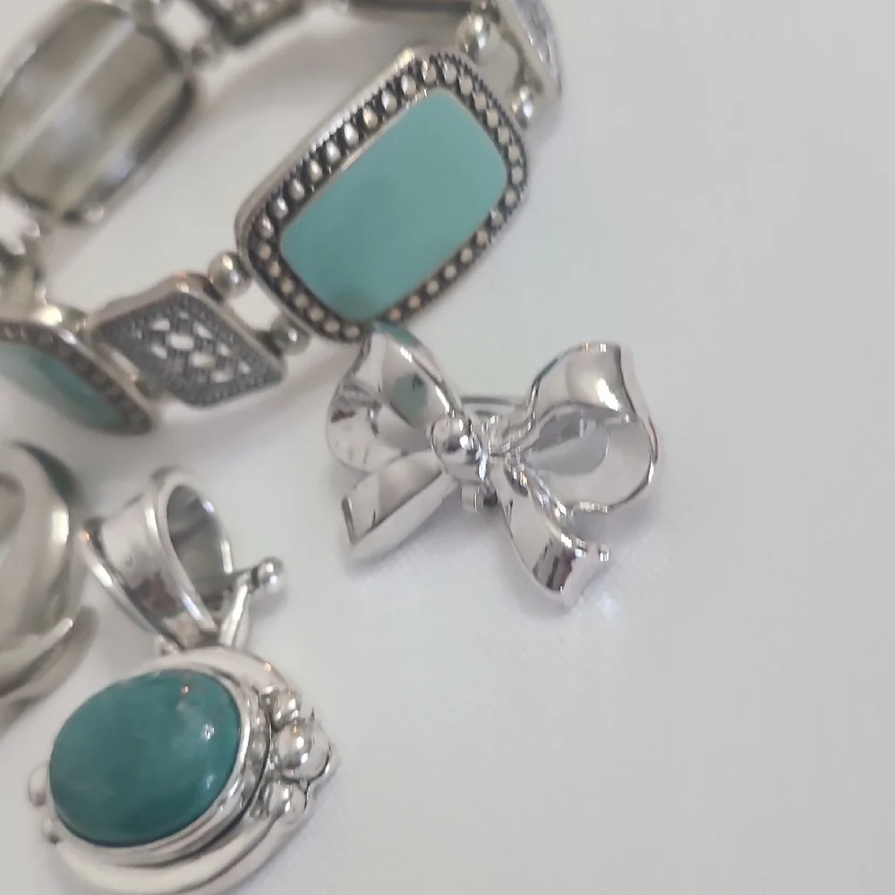Silver and Turquoise Jewelry Set